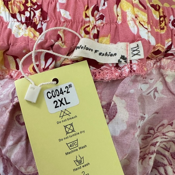 We Love Fashion Floral Wide Leg Flowy Stretchy Pants Size 2XL - Picture 12 of 16